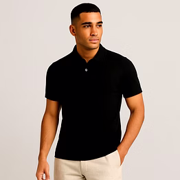 corporate polo t-shirts with company logo-black