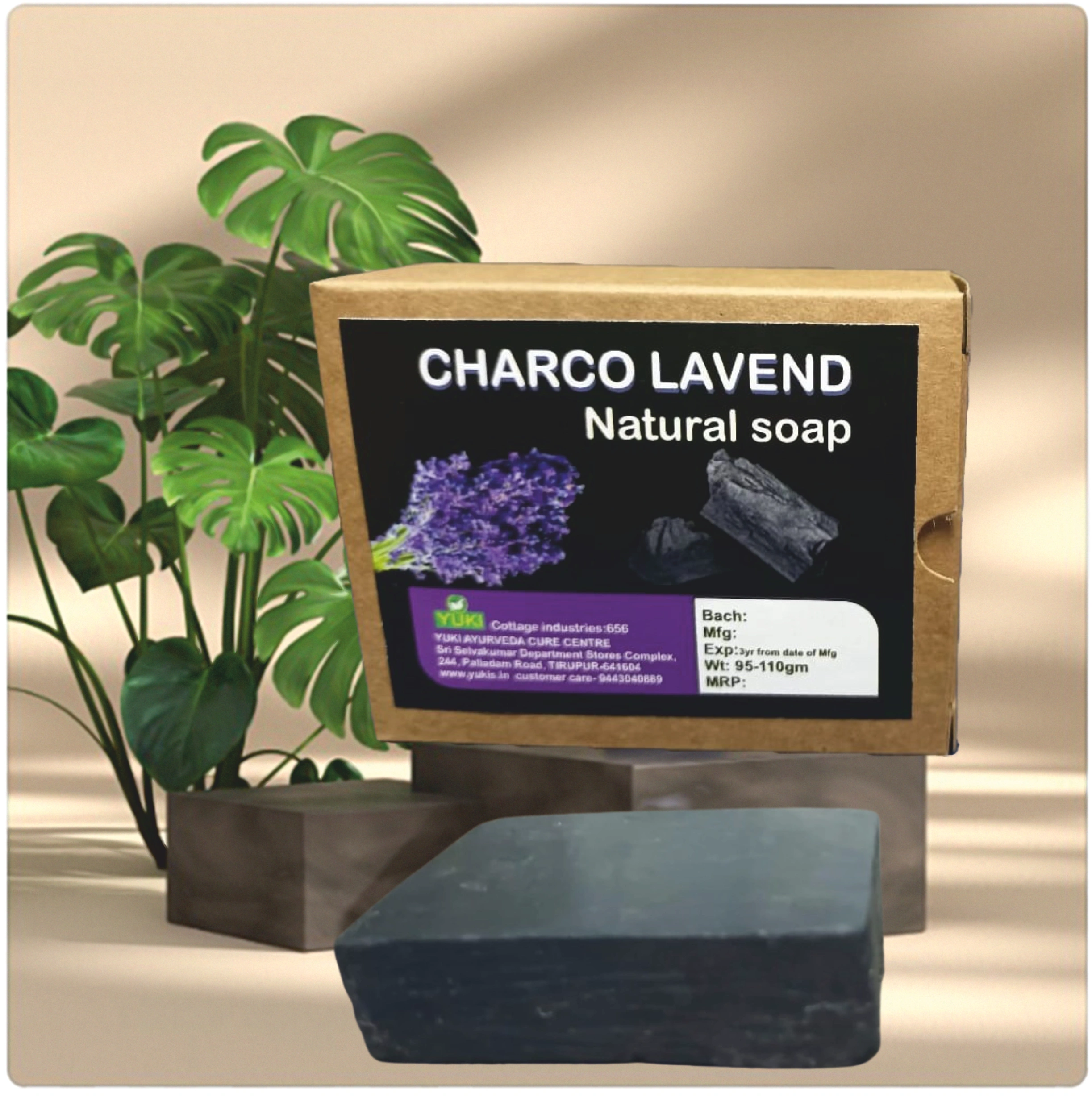 Yuki's CHARCO LAVEND Natural soap-CLNS