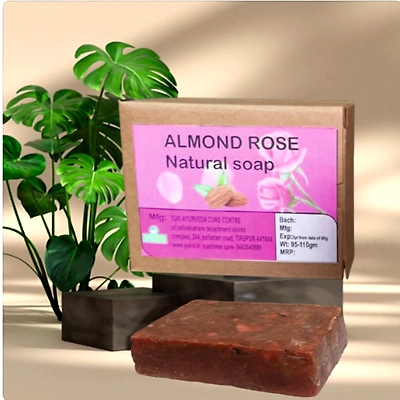 Yuki's ALMOND ROSE Natural bath soap