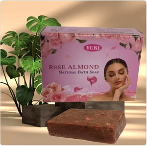 Yuki's ROSE ALMOND Natural bath soap