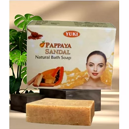 yuki's papaya sandal natural bath soap
