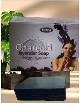 Yuki's CHARCOAL LAVENDER Natural bath Soap-yuki1009-sm