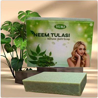 yuki's neem tulasi natural bath soap