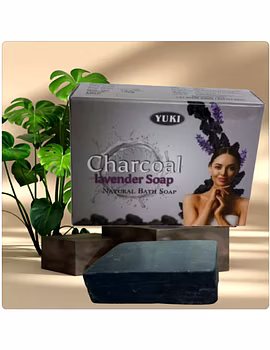 Yuki's CHARCOAL LAVENDER Natural bath Soap-100gm-5-sm