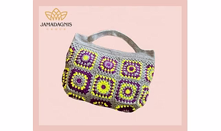 Premium Cotton Crochet Multicolor Ladies Handbag
