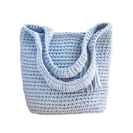 Hand Crocheted T Shirt Yarn Bags-Jam1022