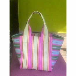 multicolor loop handles indian market nylon shopping bag