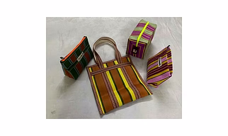 Recycled Nylon Woven Pouch Bags