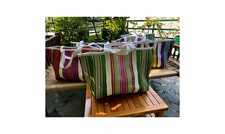 Cotton Webbing Strap /Indian Market Shopping Bags. Recycled Nylon Bags