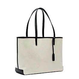 Premium Quality Cotton Canvas Tote Bag with Leather Handle