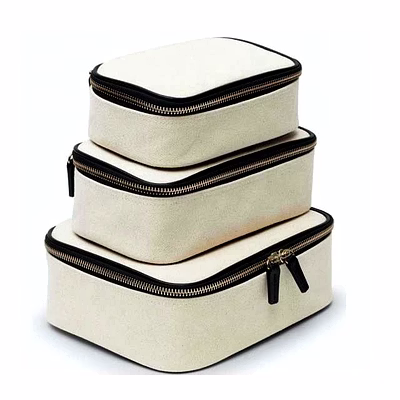 premium canvas cosmetic multiple use cases/boxes.