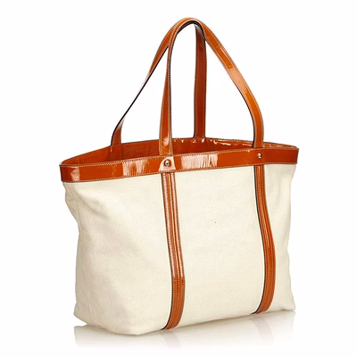 premium quality cotton canvas tote bag with leather handle