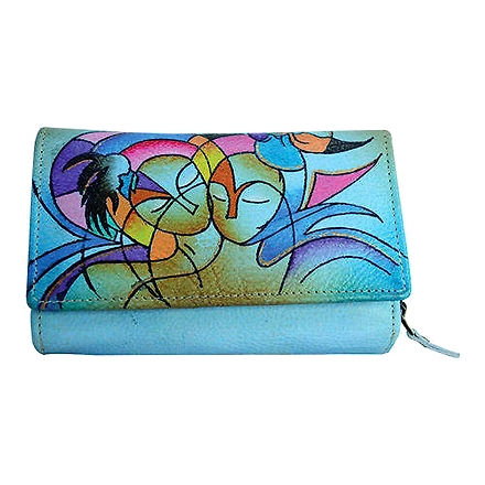 Premium Printed Leather Clutch Purse-Multicolor-Custom-1