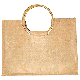 Premium Quality Jute Shopping Bags With Cane Handles