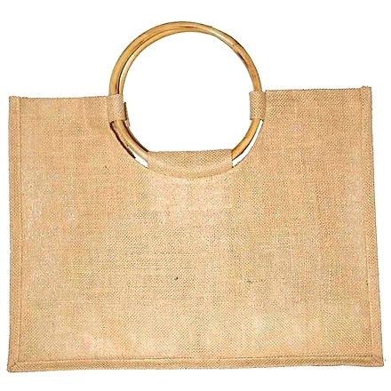 Premium Quality Jute Shopping Bags With Cane Handles-Custom-1