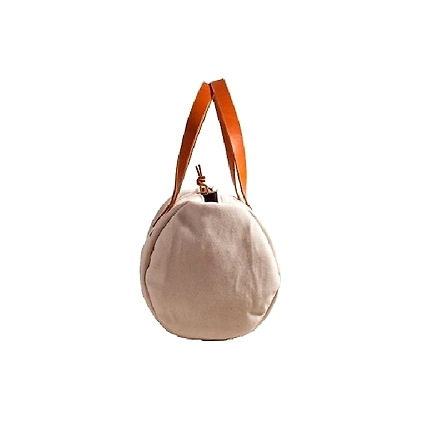 High Quality OffWhite Canvas Duffel/Duffle Bag/Travel Bag With Leather Handles-1