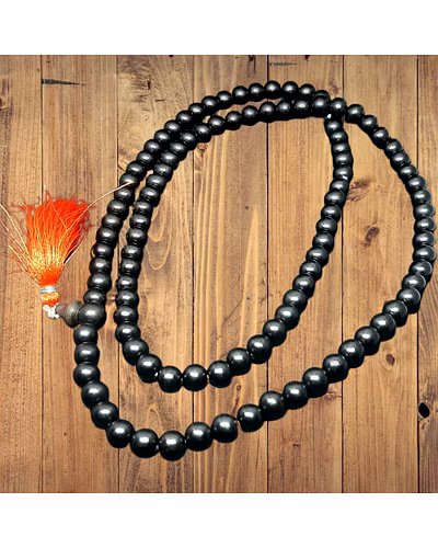 GHST Karungali Malai Original, Natural Unpolished - 108 Round Beads Black-11660880