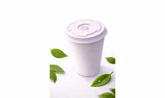 80 mm - Paper Lid  with  strawcut