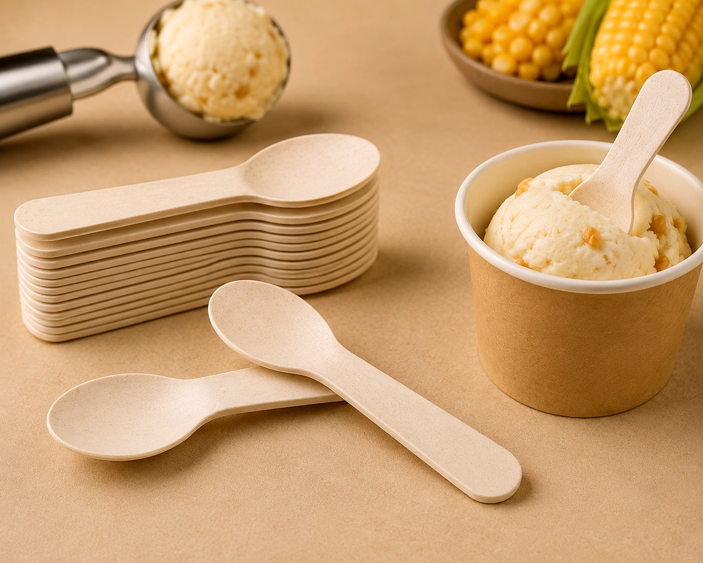 Cornstarch Ice Cream Spoon image 2