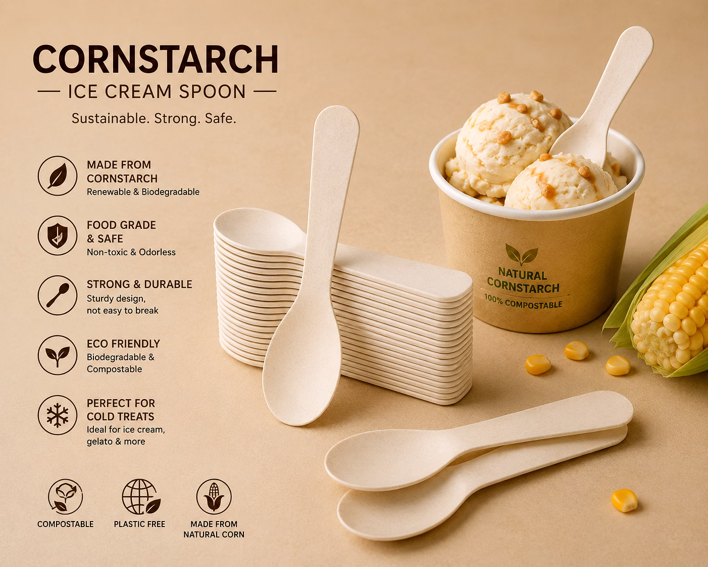 retree cornstarch ice cream spoon