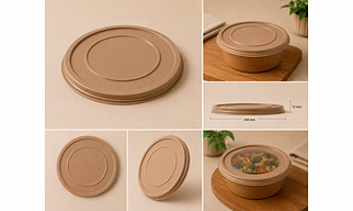 Brown - FLAT BOWL LID - 148 MM