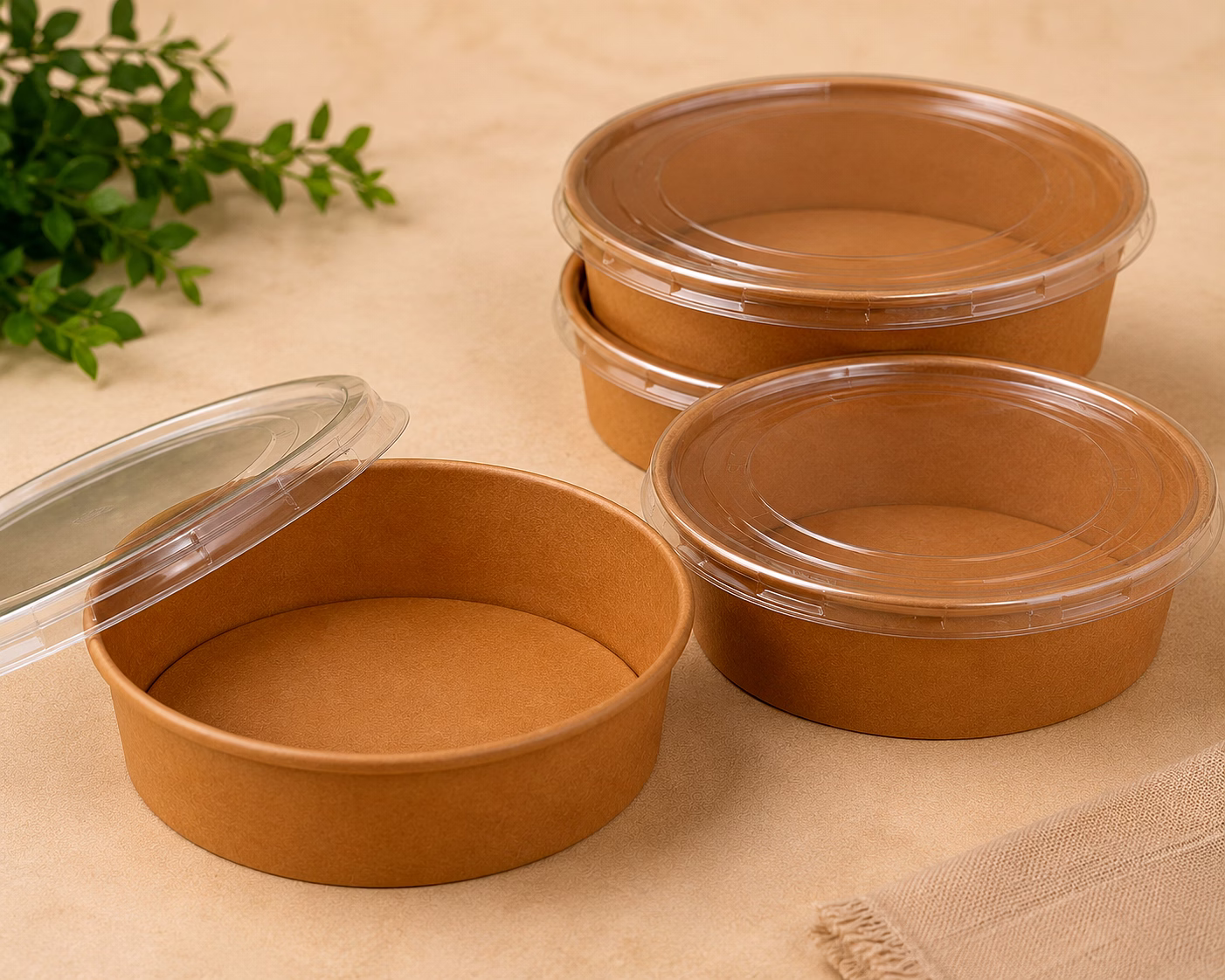 Brown - 1000 ML FLAT BOWL image 2