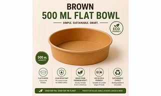 Brown -  500 ML FLAT BOWL