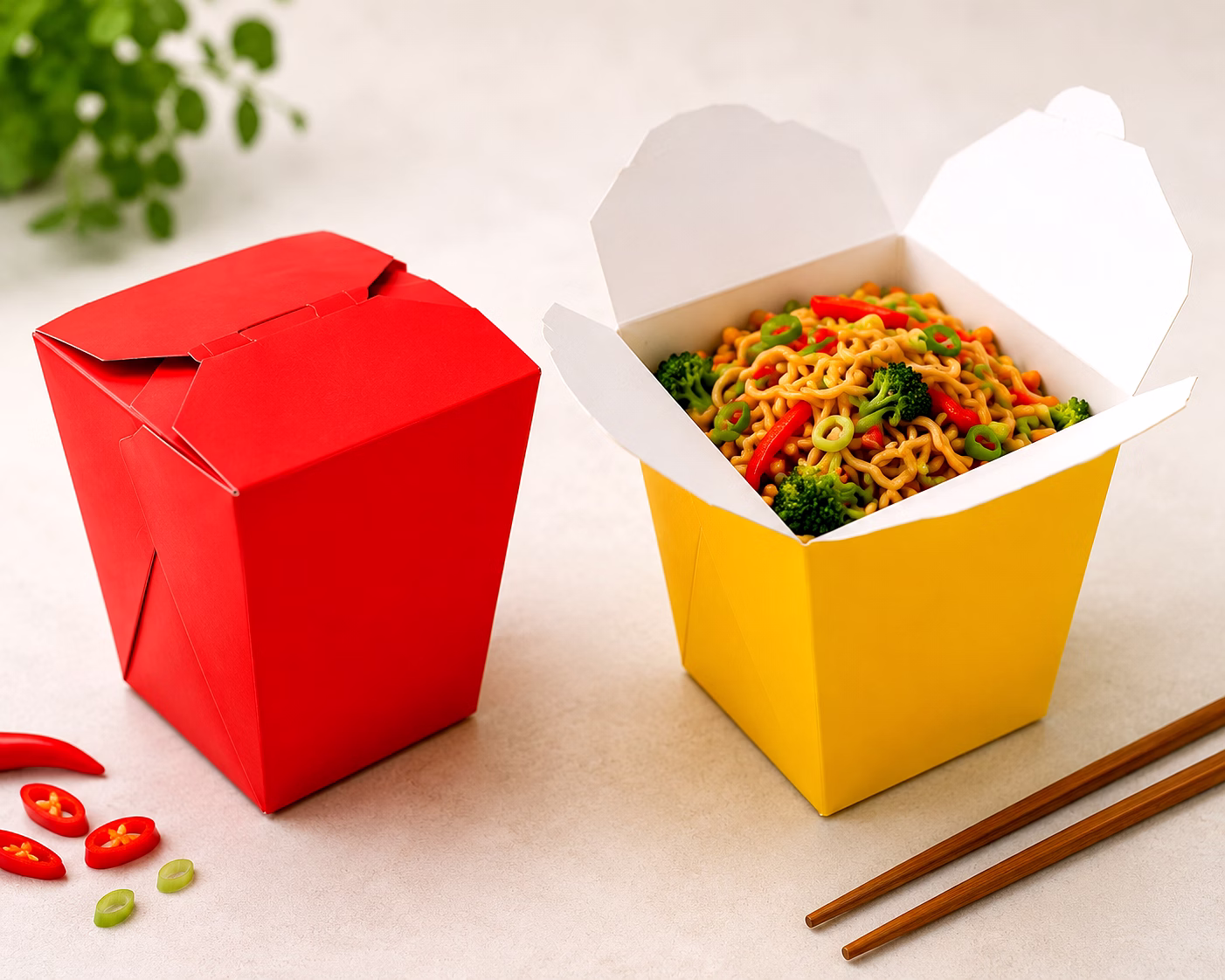 750 ML ( Noodle Box) - Red/Yellow image 2