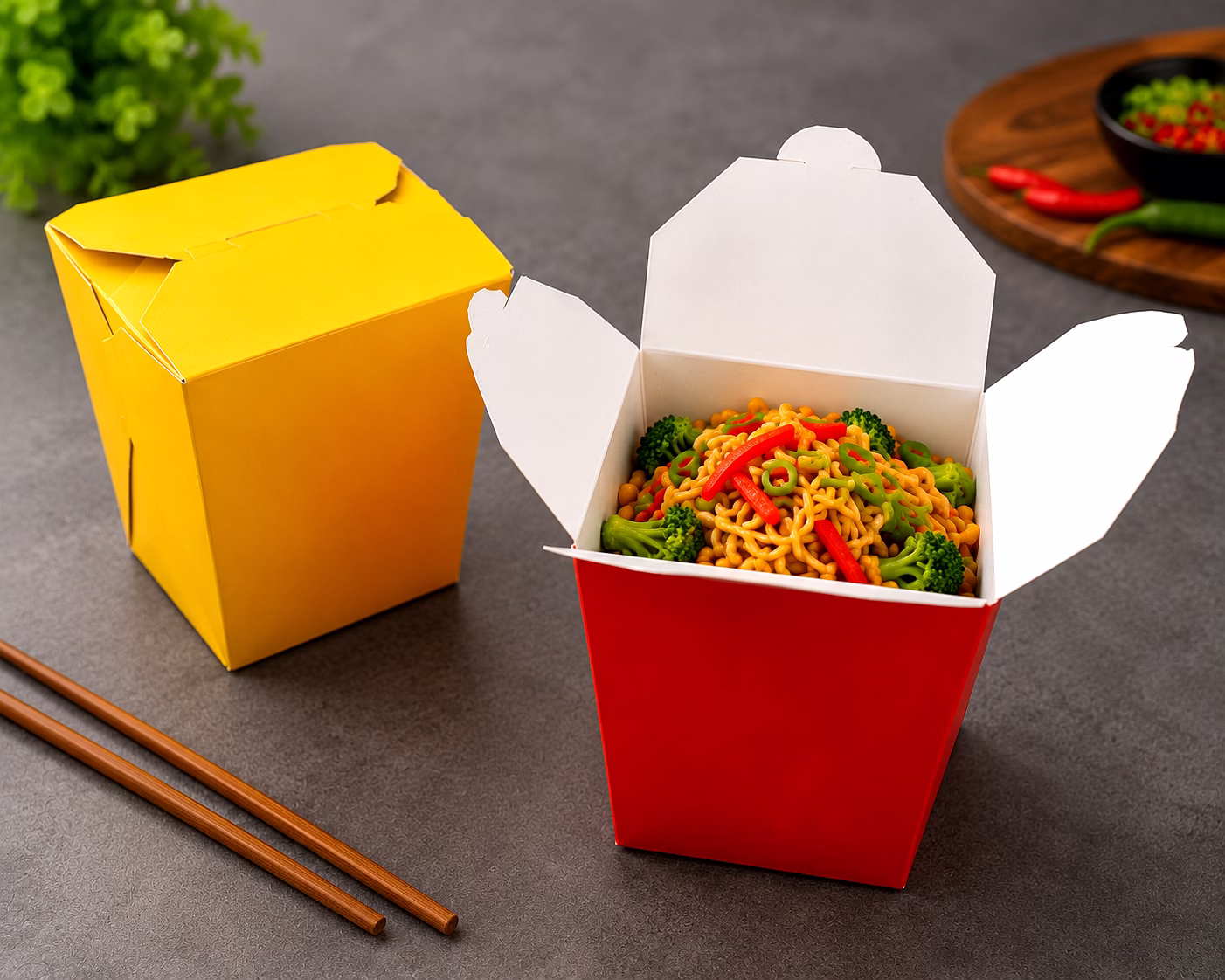 750 ML ( Noodle Box) - Red/Yellow image 3