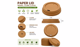 Brown - 110 MM - 2 Layer Lid