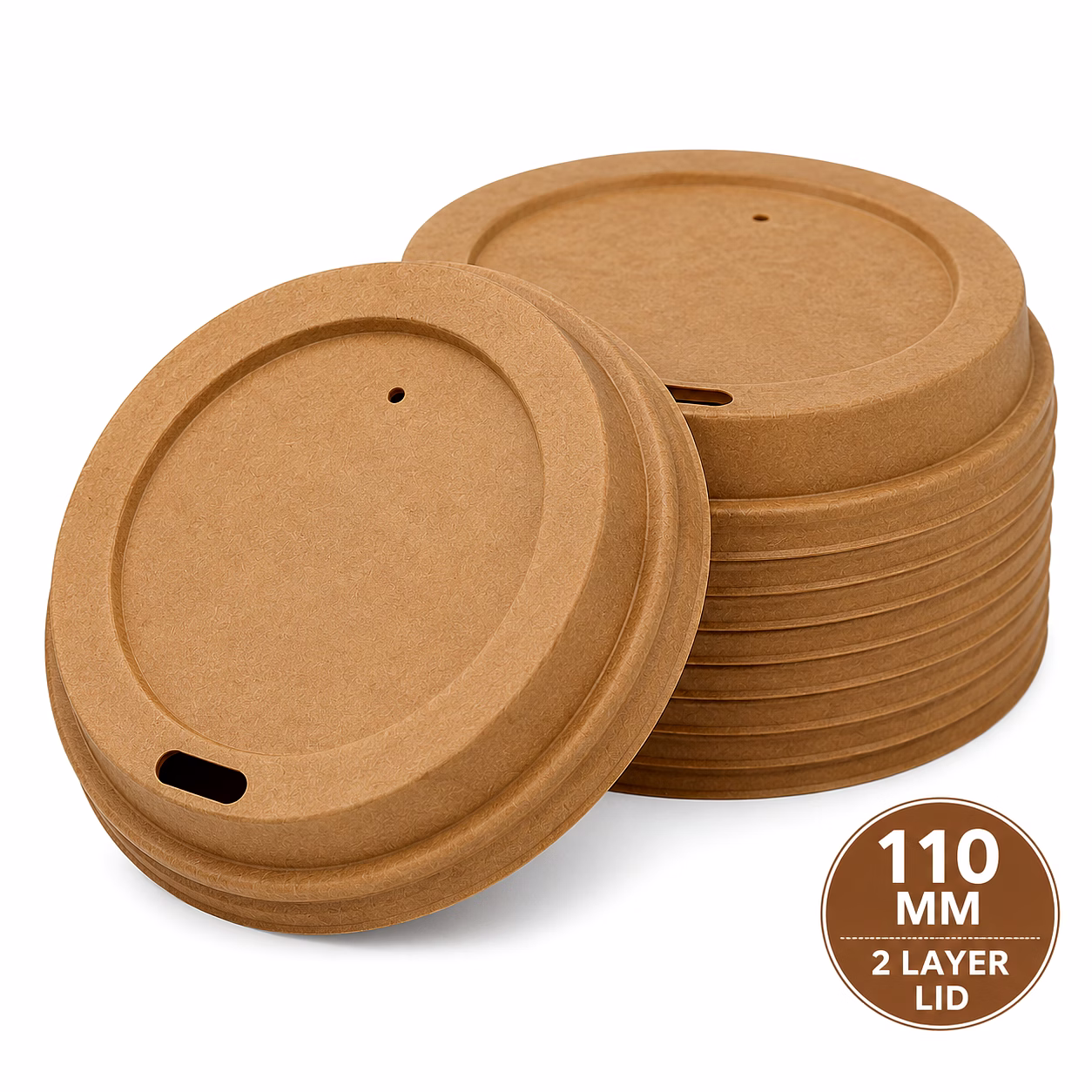 Brown - 110 MM - 2 Layer Lid image 2