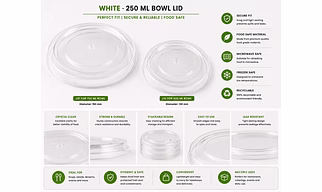 White - 250 ML BOWL Lid