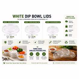 retree white - 50 ml dip bowl lid
