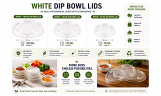 White - 180 ML DIP BOWL LID