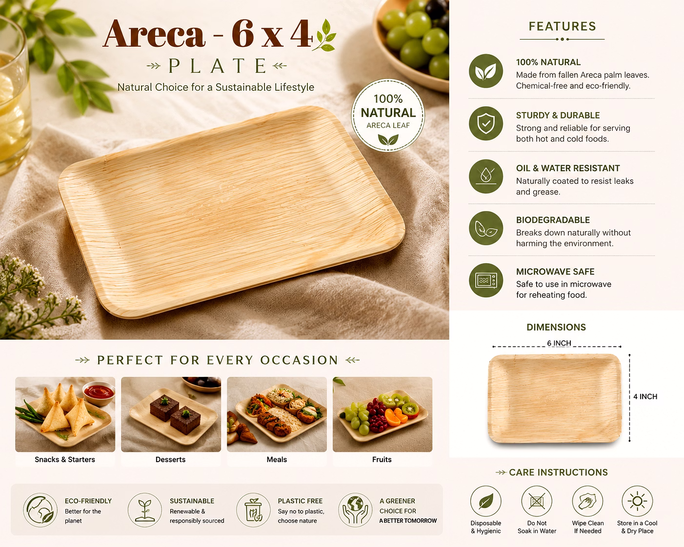 retree areca - 6 x 4 plate
