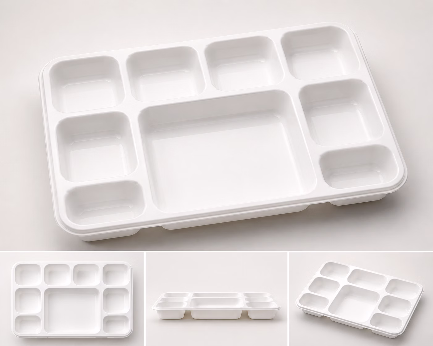 8 CP Meal Tray White image 3