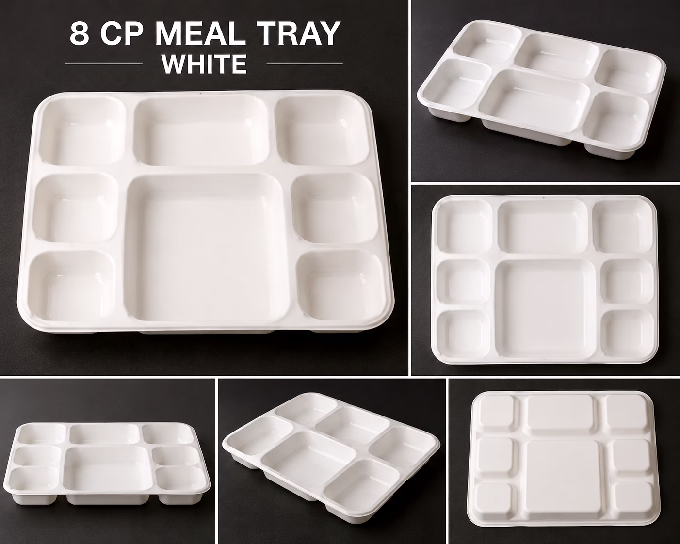 8 CP Meal Tray White image 2