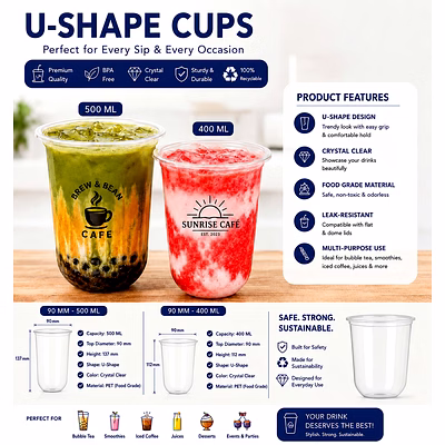 retree 90 mm - 500 ml u-shape cup