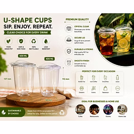 retree 90 mm - pet - 500 ml u-shape cup