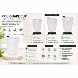 retree 90 mm - pp - 500 ml u-shape cup