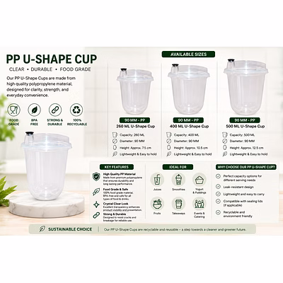 retree 90 mm - pp - 500 ml u-shape cup