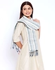 Ahimsa silk scarf in blue stripes
