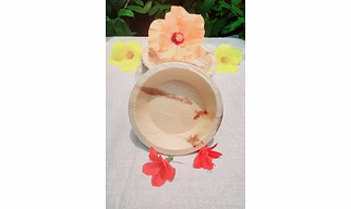 6 Inch Deep Round Premium Areca Palm Leaf Bowl