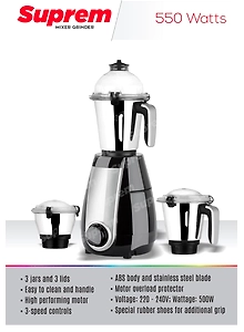 550 watts Mixer Grinder
