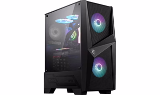 MSI MAG Forge 100R Mid Tower Gaming PC Case Black, 2 X 120Mm ARGB Fans, 1 X 120Mm Rear Fan, 2 X USB 3.2 Gen1 Type-A, Tempered Glass Panel, Magnetic Dust Filter, Mystic Light RGB, ATX, M-ATX, Mini-ITX