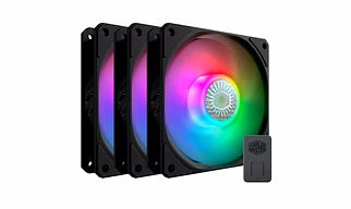 Cooler Master SickleFlow 120 V2 ARGB 3in1 120mm Square Frame Fan, Customizable LEDS, Air Balance Curve Blade Design, Sealed Bearing, PWM Control for Computer Case and Liquid Radiator