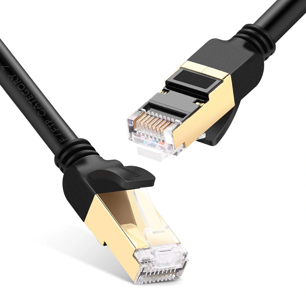 NIE Brand - CAT 7 Ethernet LAN Cable, High Speed SFTP Shielded Internet Network LAN/Patch Cable with RJ45 Connectors, Black (1Mtr. / 2Mtr. / 3Mtr. / 5 Mtr.)-6d3115ce8eb48cbf