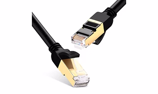 NIE Brand - CAT 7 Ethernet LAN Cable, High Speed SFTP Shielded Internet Network LAN/Patch Cable with RJ45 Connectors, Black (1Mtr. / 2Mtr. / 3Mtr. / 5 Mtr.)
