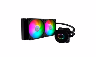 Cooler Master MasterLiquid ML240L ARGB V2 CPU Liquid Cooler - Black | Support Intel & AMD CPU Socket AM5, AM4, AM3, LGA1700, 1200, 2066, 1151 | 3rd Gen Dual Chamber Pump | 240mm Close-Loop AIO