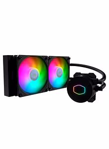 Cooler Master MasterLiquid ML240L ARGB V2 CPU Liquid Cooler - Black | Support Intel & AMD CPU Socket AM5, AM4, AM3, LGA1700, 1200, 2066, 1151 | 3rd Gen Dual Chamber Pump | 240mm Close-Loop AIO